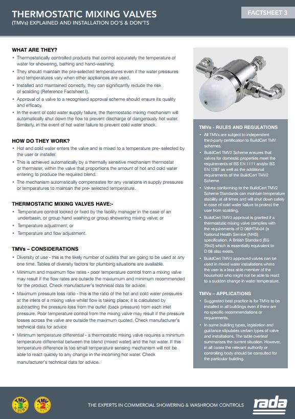 Thermostatic Mixing Valves explained and installation dos & donts