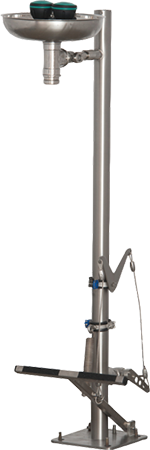 Productfoto voor B-Safety vrijstaande oogdouche met automatische leegloop