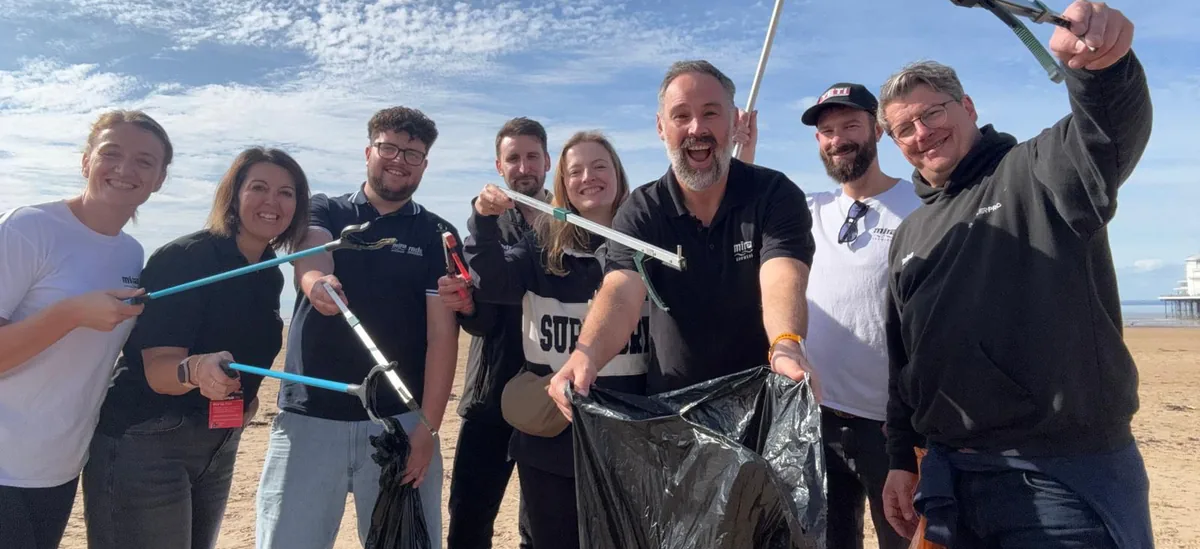Rada colleagues volunteering at a community beach clean