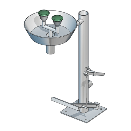 Productfoto voor B-Safety vrijstaande oogdouche met automatische leegloop
