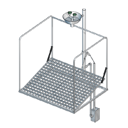 Productfoto voor B-safety oogdouchestation vrijstaand en vorstveilig